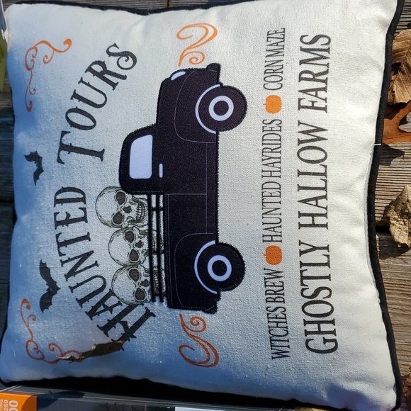 Halloween bundle - purple string lights ghost lights and spooky pillow - Picture 4 of 6